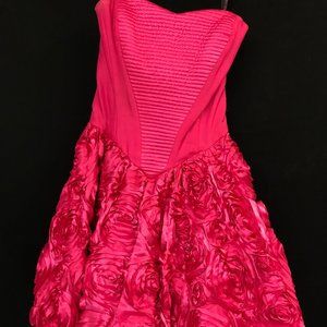Vintage Betsey Johnson Hot Pink Strapless Dress